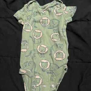 Carter's Green Lion Print Bodysuit